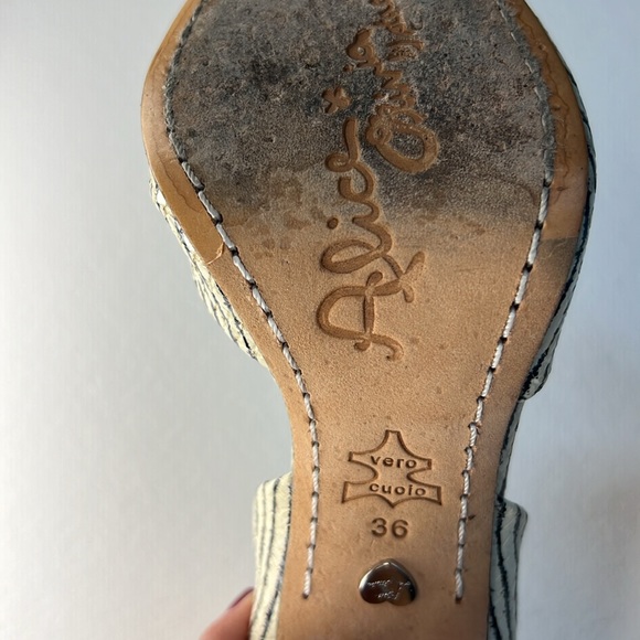 Alice + Olivia Gigi Peep Toe Snake Embossed Pumps EU 36 - Picture 7 of 10